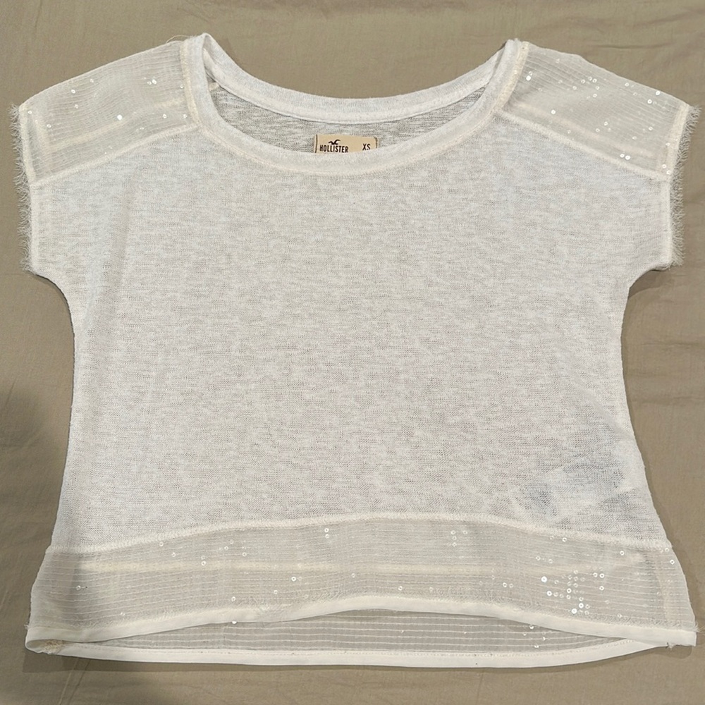 Hollister White Crop Top